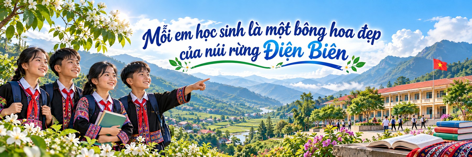 Mỗi em học sinh là một bông hoa đẹp của núi rừng Điện Biên